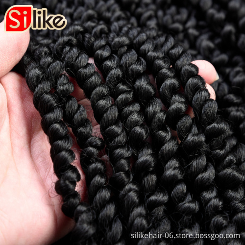 Passion Twist Hair 22inch Pre-Twisted Passion Twists Pre-Looped Crochet Braids Bohemian Hair Synthetic Braiding  Hair Extension
